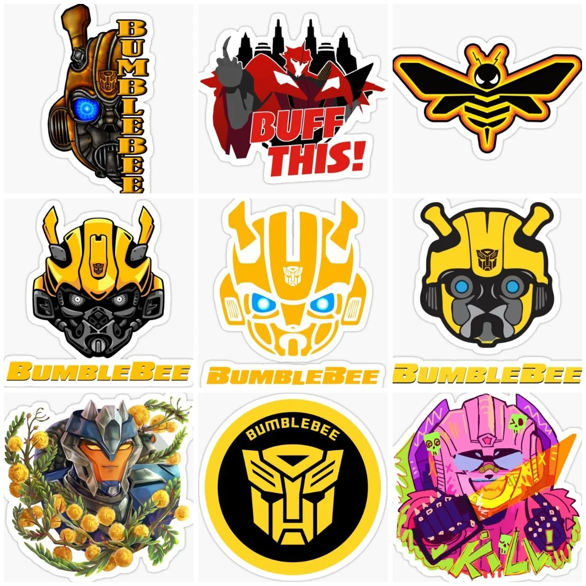 Transformers Bumblebee Optimus Decepticon Catoon adesivo creativo Laptop moto auto camion casco finestra Racing Camper decalcomania