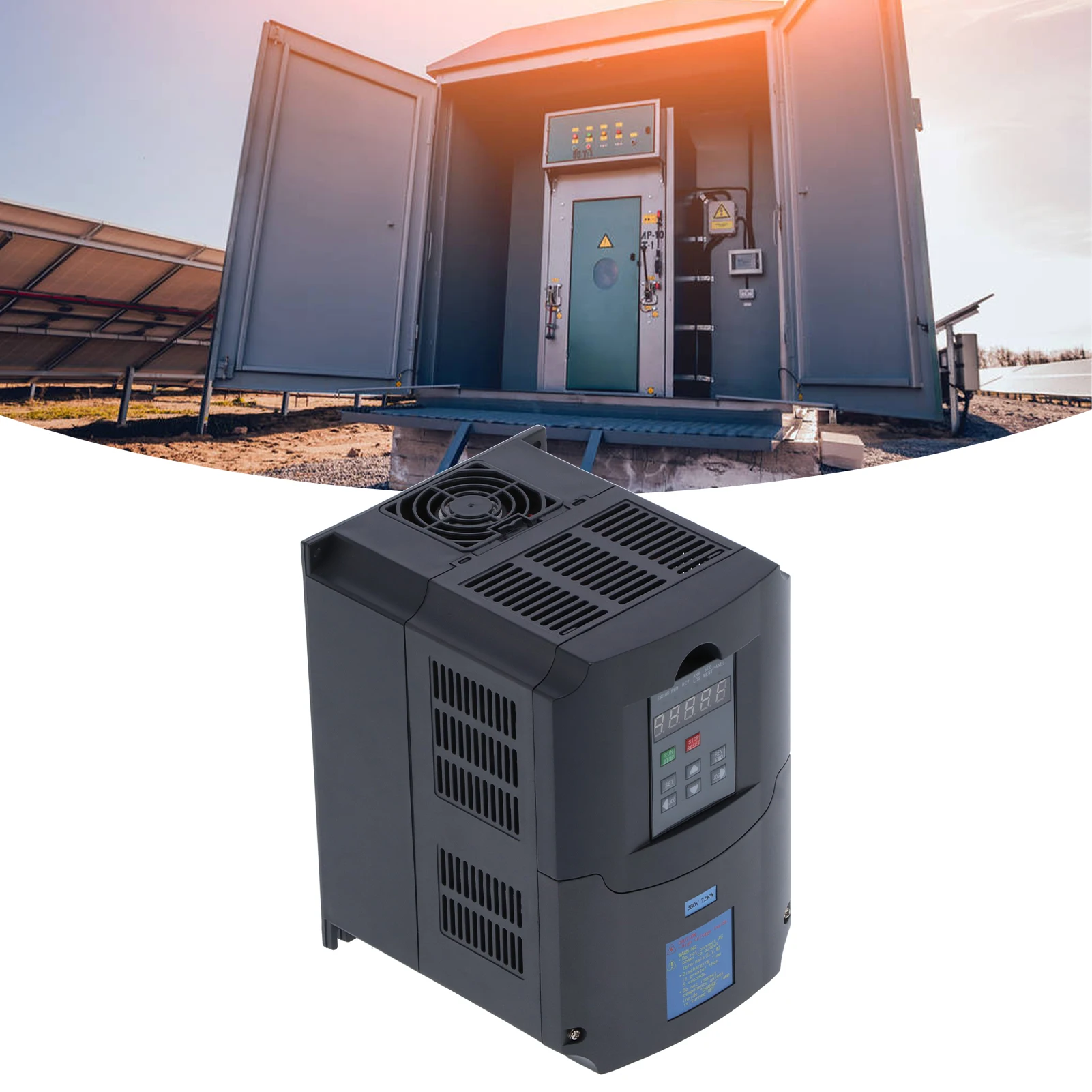 Motor Speed Controller Variable Frequency Drive 3‑Phase VFD Motor Speed Controller 380V Output 7.5KW A2‑3075 Vector Inverter