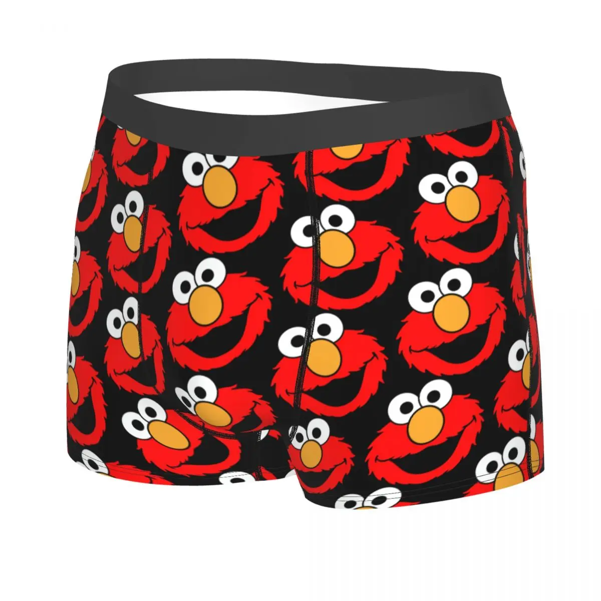 Cool Elmo Face Boxers Shorts Panties Men's Underpants Comfortable Sesame Street Briefs Underwear