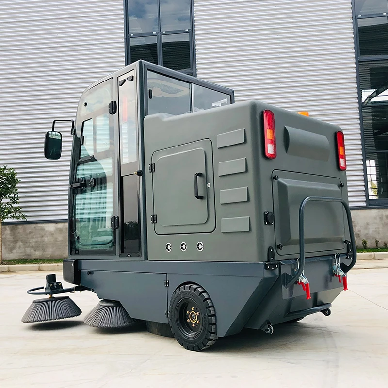 High Quality Baiyi S20 Electric Fully Enclosed Sweeper Sealed Cab Road Sweeper Large Scale Industrial Sweeper for Sale