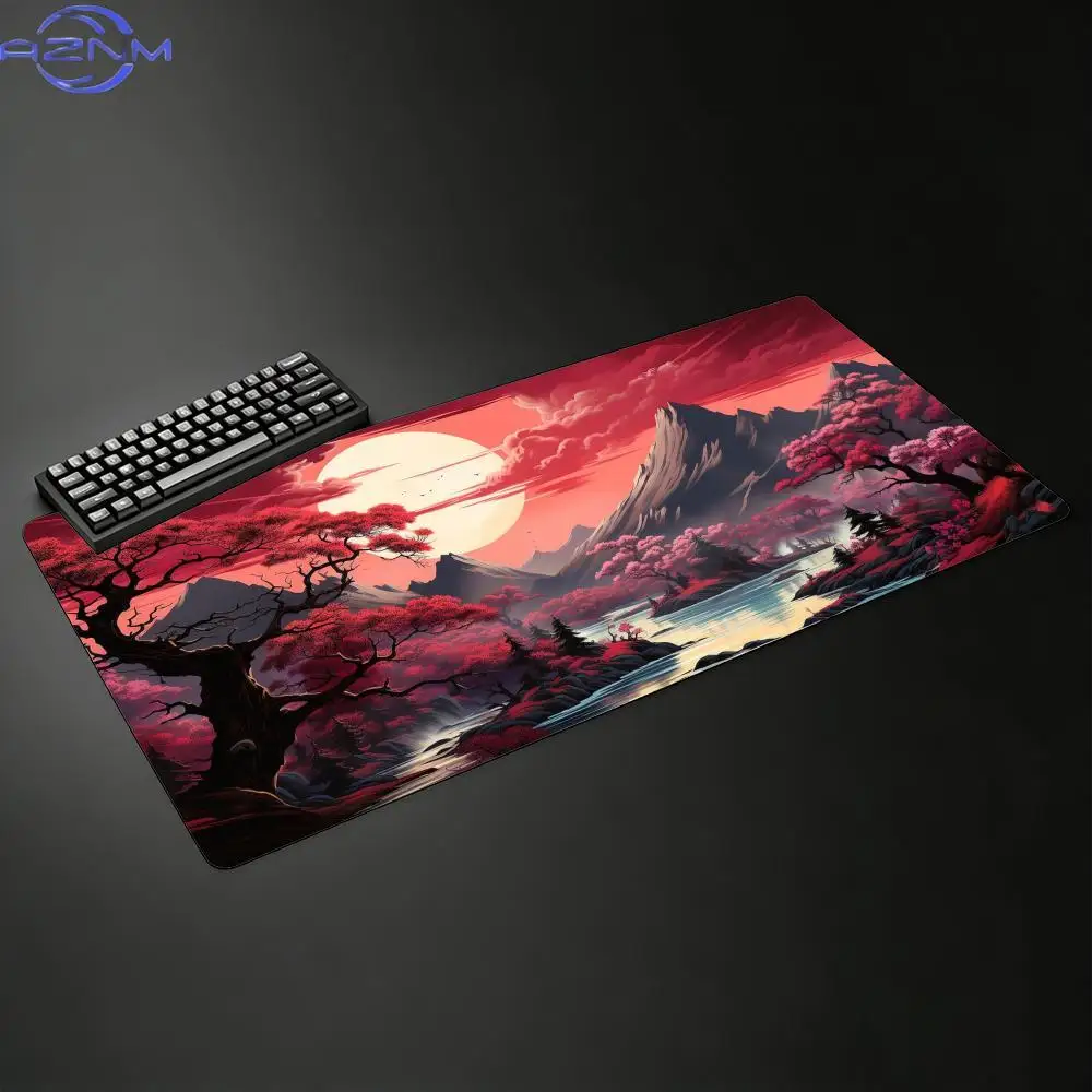 Large Night Moonlight Mouse Pad Laptop Anti-slip Esports Offices Cool Desk Mat Game Player Mousepad Mini PC Desktop Accessories
