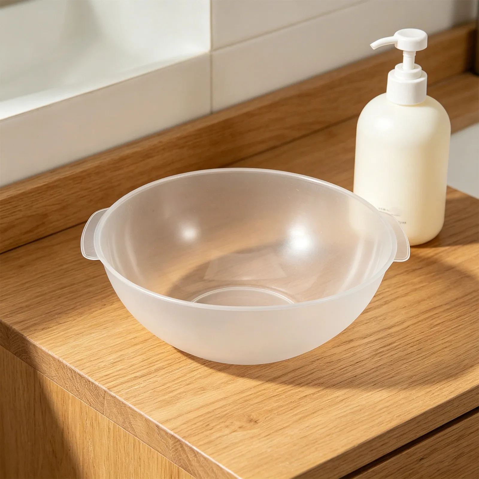 

6Pcs Transparent Plastic Wash Basins Thickened Round Spa Hand Washbasin Multipurpose Stackable Small Portable Tub for Beauty
