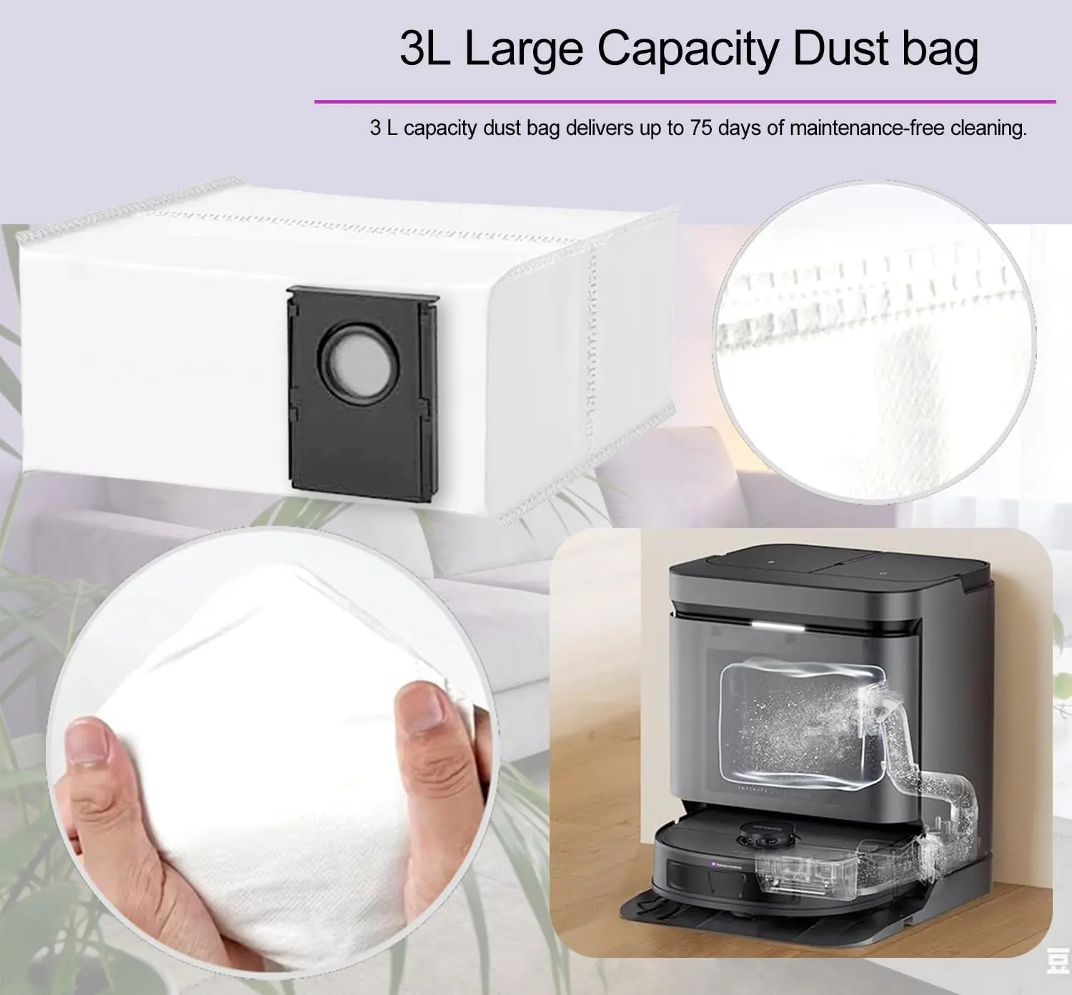 For Eureka J15 Max Ultra Robot Vacuum Cleaner Accessories Main Brushes Filter Mop Pads Side Brushes Dust Bags Replacement Parts view 6