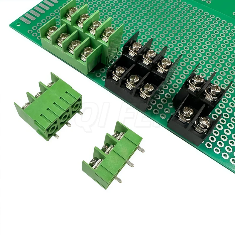 10PCS KF7620 Barrier PCB Terminal Block 7.62mm Pitch 2P 3P 4P Stackable High Low Profile Double Row Connector 7620 Black Green