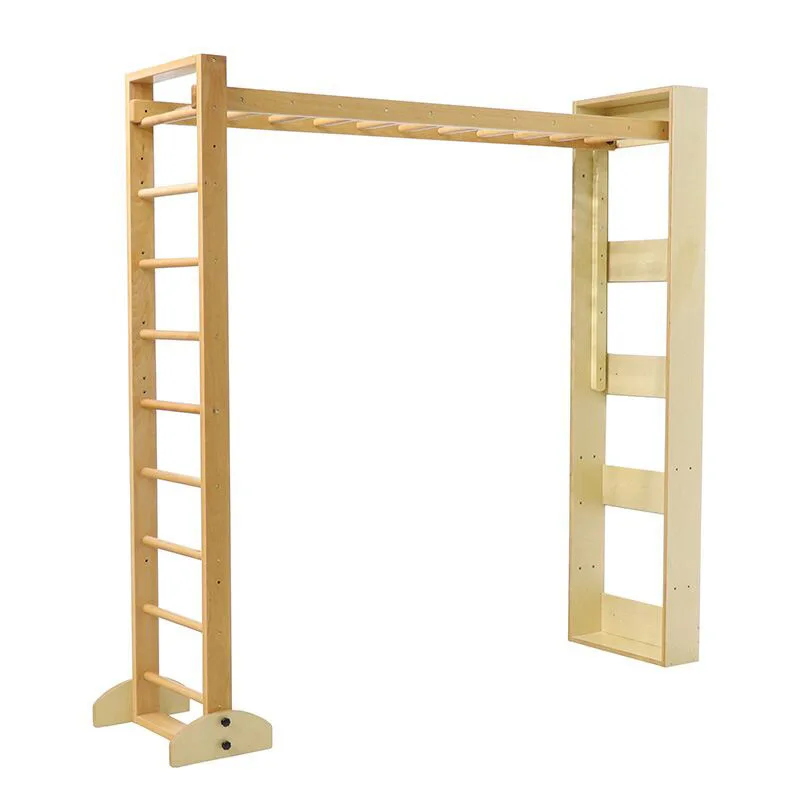Wooden rib frame Indoor gymnasium Fitness exercise Solid wood rib wood mortise and tenon frame Children's adult climbing frame