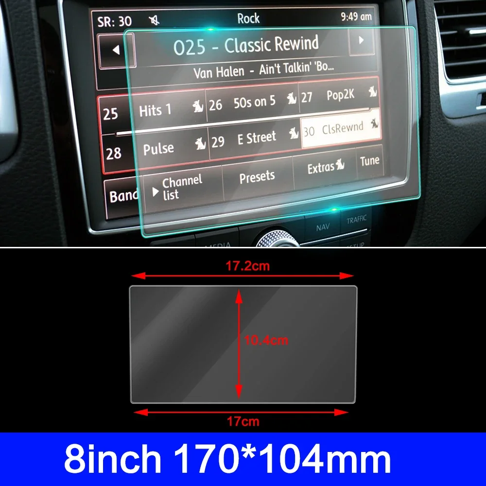 For Volkswagen VW Touareg 2011-2018 Car Video GPS Navigation LCD Screen Tempered Glass Protective Film Anti Scratch Accessory