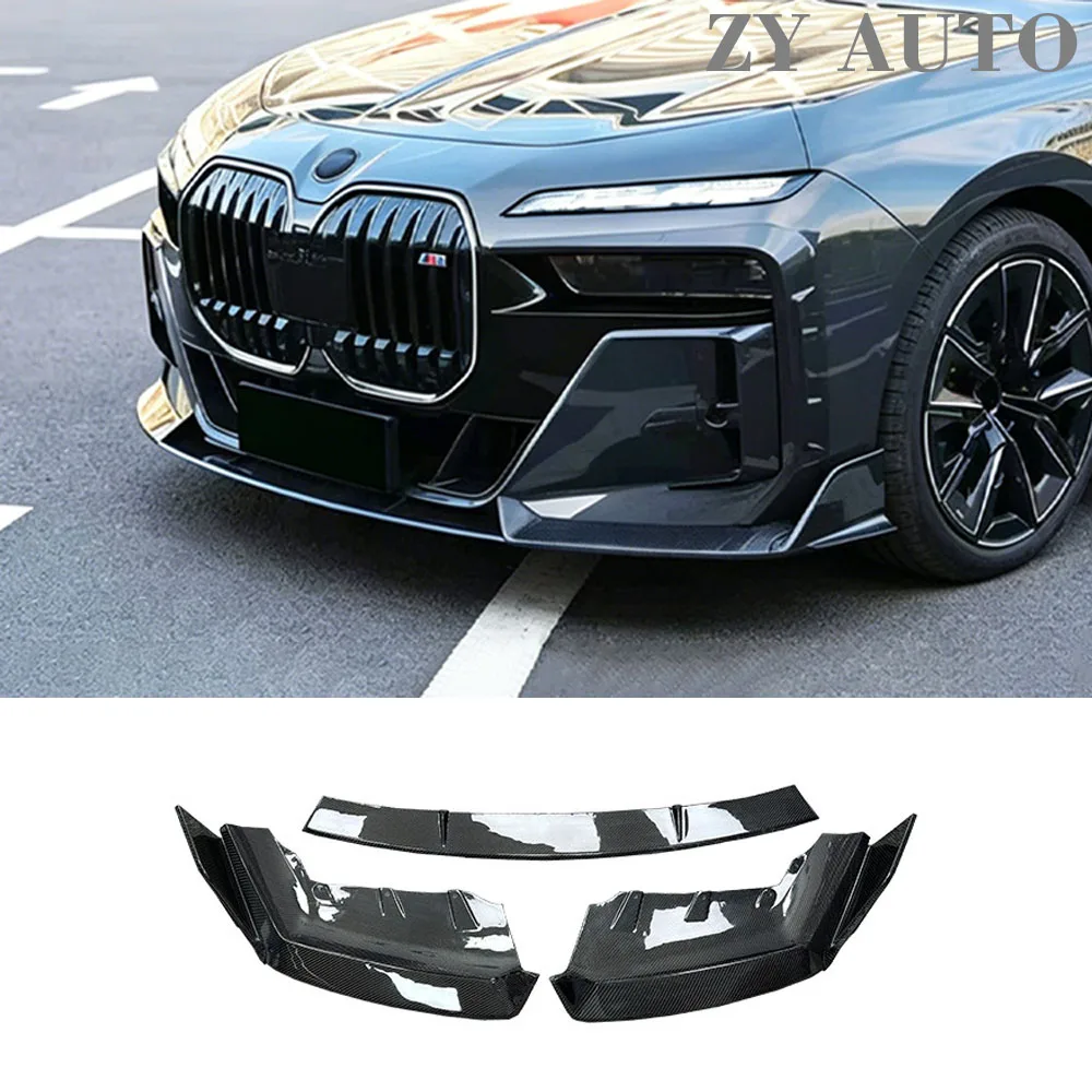 For BMW 7 Series G70 2023+ Dry Carbon Front Lip Roof Wing Rear Spoiler Car Exterior Tuning Accessories