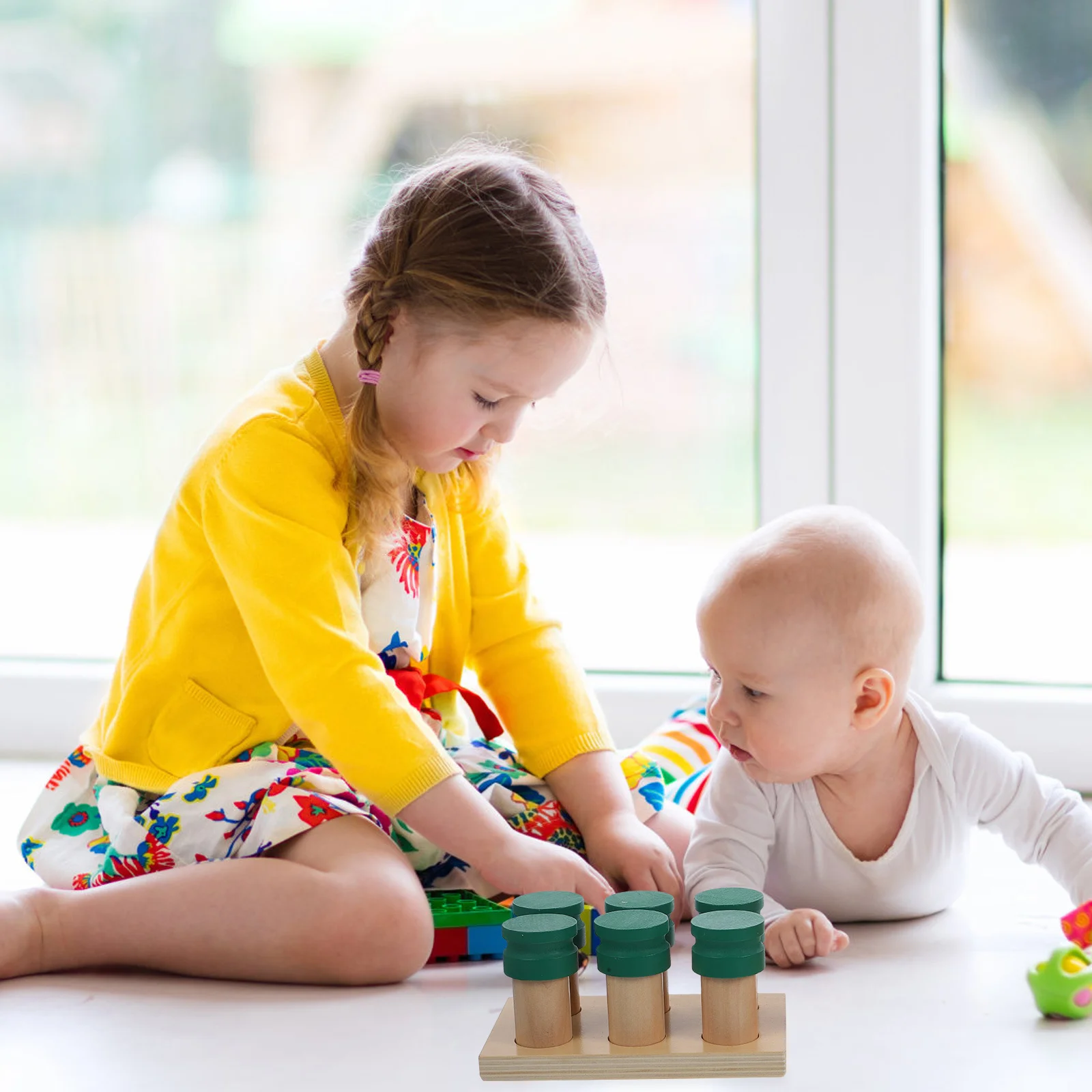 

1Set Smell Sense Montessori Educational Kit Wooden Sensory Learning Tool for Toddlers Kids Baby Cognitive Development Activity