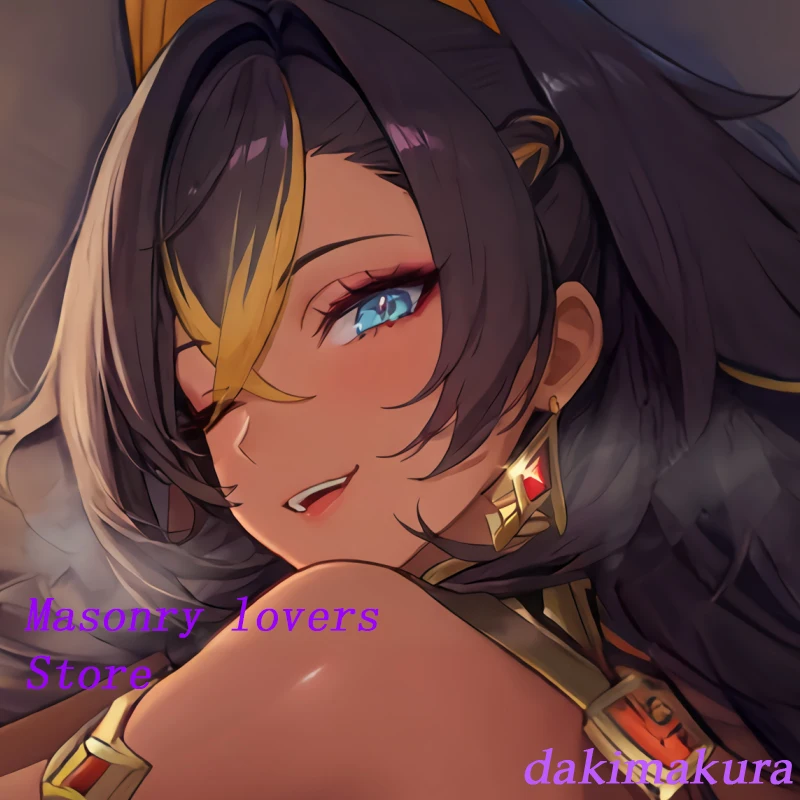 هدية وسادة للجسم بالحجم الطبيعي مطبوعة على الوجهين من Dakimakura Anime Dehya Genshin Impact