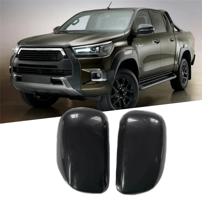 

A04E-1Pair Rearview Mirror Cover Trim Black ABS For Toyota Hilux Vigo 2006-2011 Side Wing Mirror Shell 87915-0K030 87945-0K030