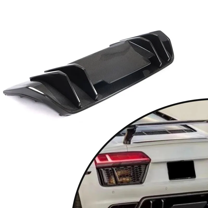 For 2016-18 Audi R8 2-door Carbon Fiber Rear Bumper Diffuser Lip Spoiler Body Kit