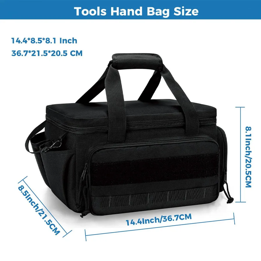 Electrician and Carpenter Toolbox Organizer Bag with Black Handle Multifunctional Handheld Bag