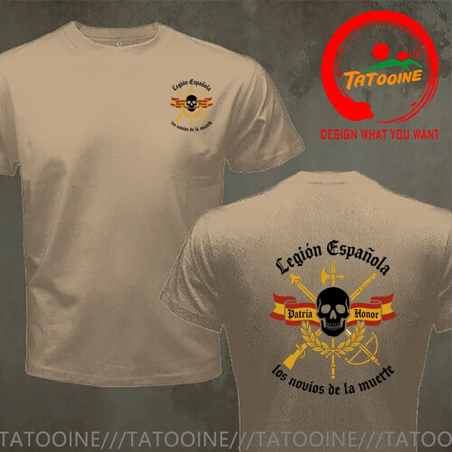 Funny Design Spain Legion Espanola Los Novios de la Muerte  Shirt Men Fashion Trendy Casual Clothing Stylish Tops Tee Shirt Leis