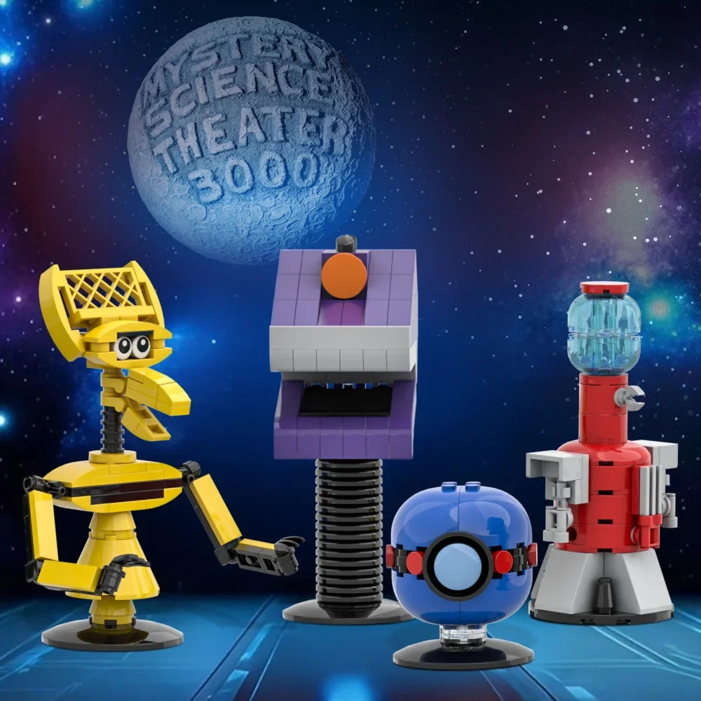 MOC فيلم Brickheadz MST3K مسرح العلوم الغامضة 3000 اللبنات نموذج المجنون عالم الطوب تجميعها لعبة الأطفال هدية #3
