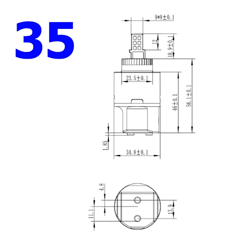 35mm Tap Mixing High Spool Valve Taps Accessories Ceramic Cartridge Faucet Cartridge Mixer Kitchen Bath Basin Shower