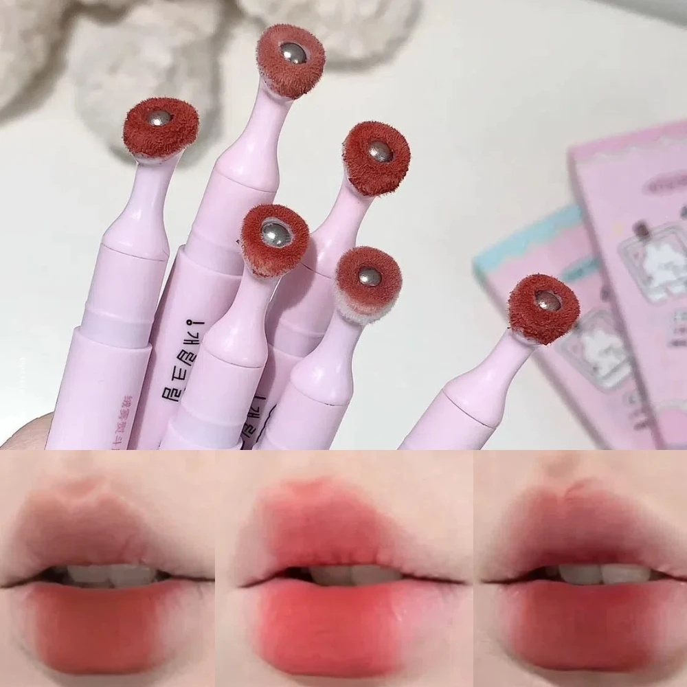 كريم موس شفاه حديد مسطح رفيع للغاية مخملي غير لامع يدوم طويلاً ملمع شفاه مرطب وردي أحمر شفاه طين شفاه وصمة عار كوريا مكياج #3