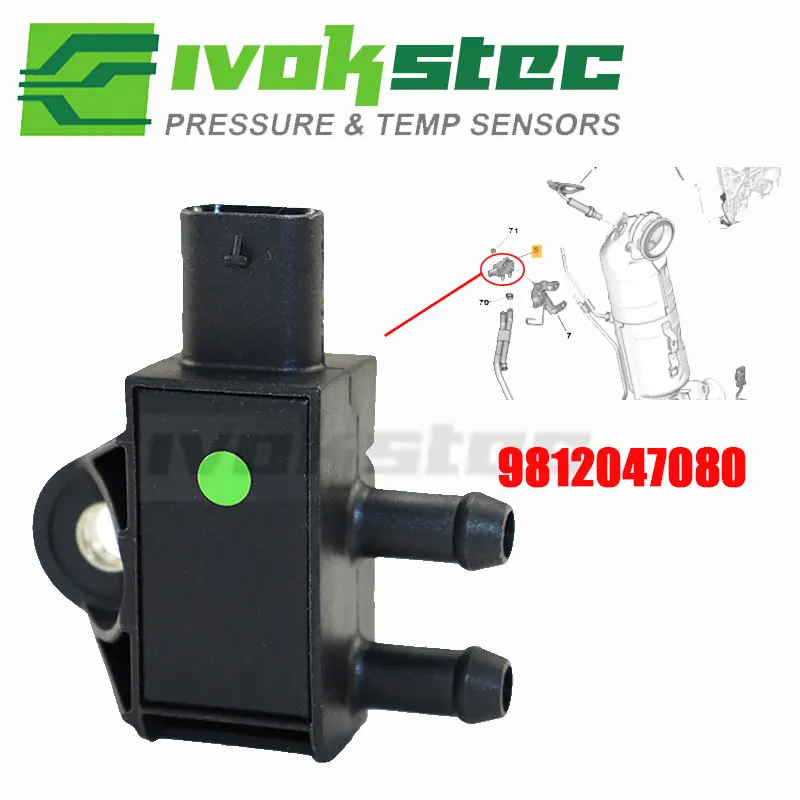 

9812047080 Датчик давления выхлопных газов для CITROEN Berlingo DS PEUGEOT 13-19 81MPP12-01