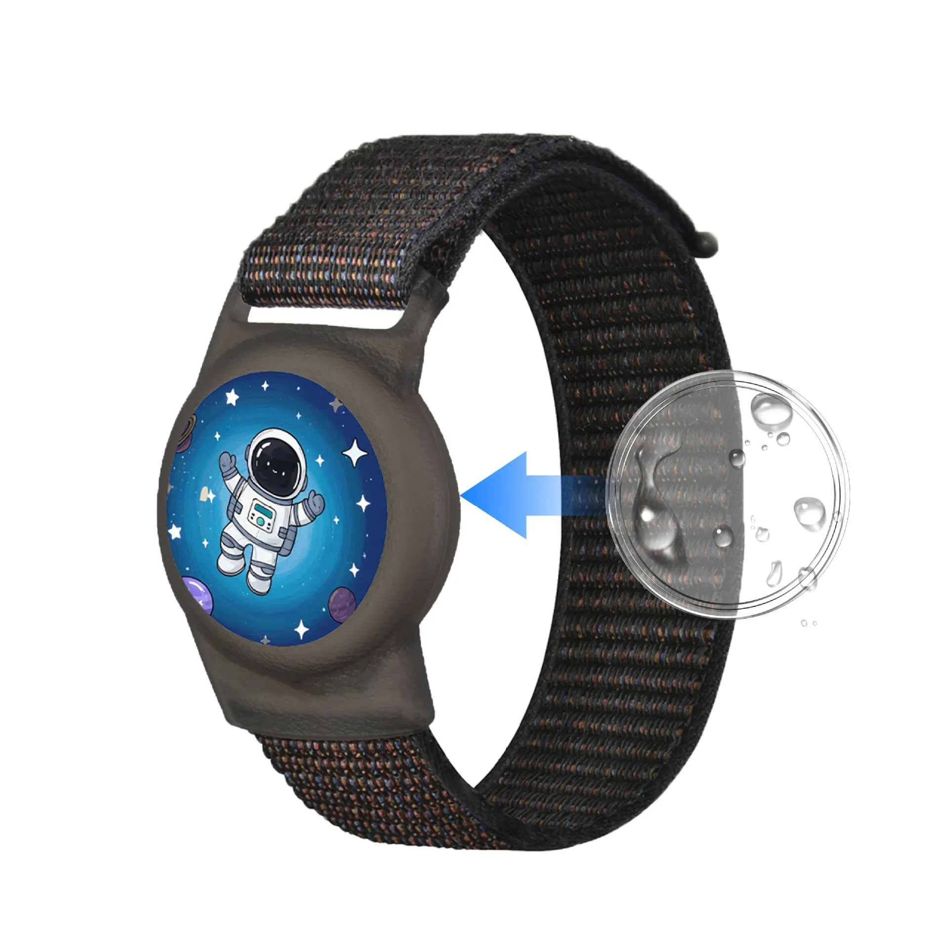 Wasserdichtes Nylon-Armband für Apple AirTags Locator Kinder-Armband Kratzfeste Abdeckung Zubehör für Airtag GPS-Tracker-Halter – Detail 11
