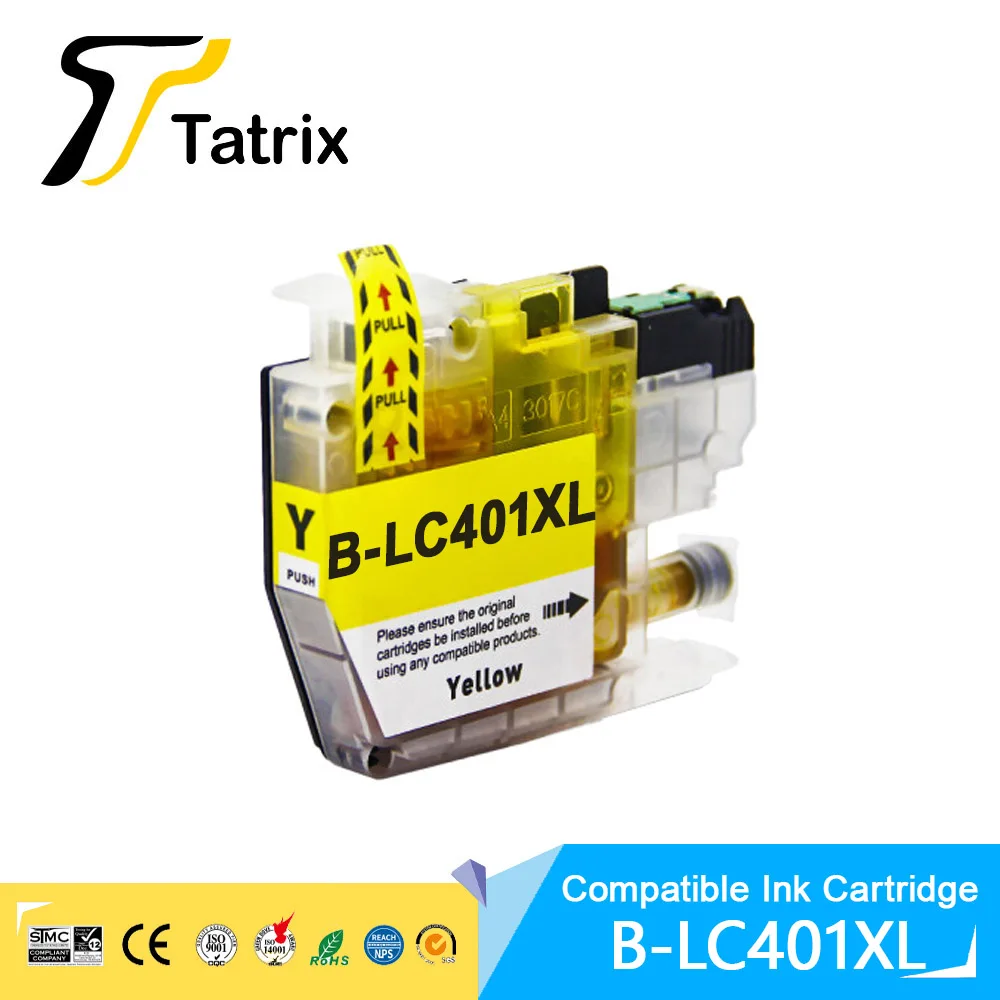 Tatrix عالية السعة LC401XL 401XL LC401 خرطوشة حبر متوافقة للطابعة Brother MFC-J1010DW MFC-J1012DW MFC-J1170DW