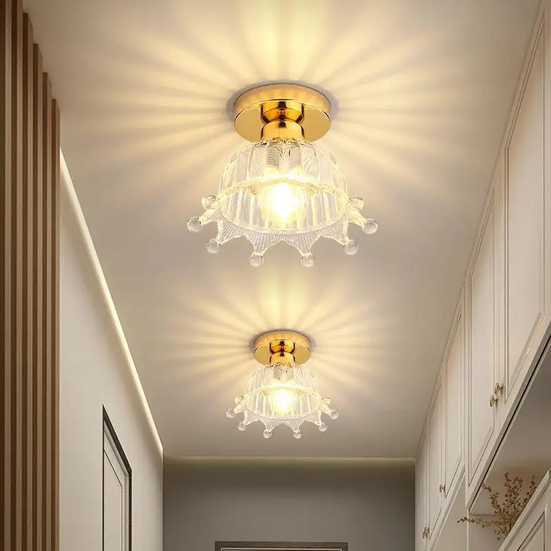 

Nordic Luxury LED Ceiling Light Glass Corridor Hallway Entrance Light Modern Design