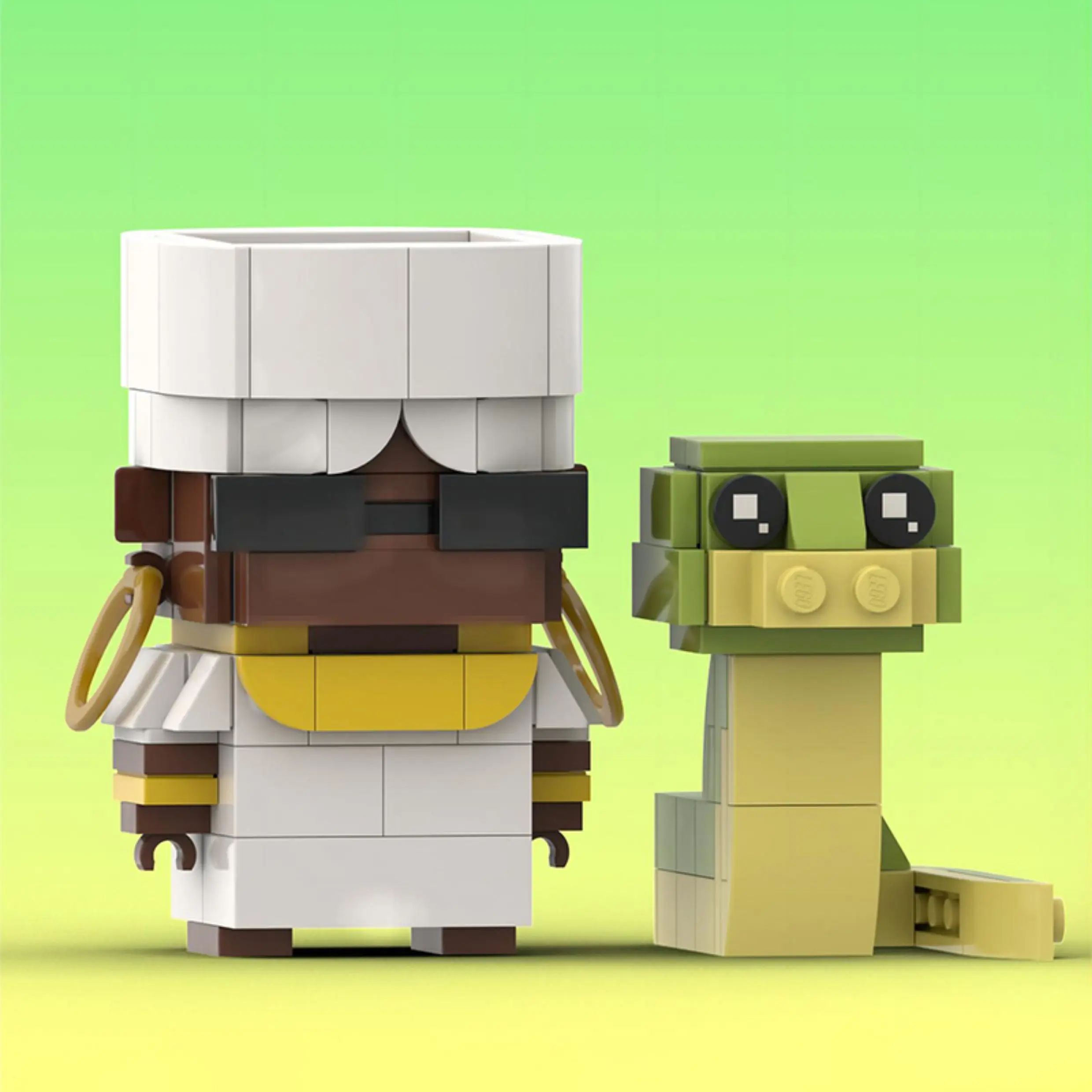 Animierte Filmserie, Actionfiguren, Infantaed-Bausteine, MOC, Kinderpuzzle, Spielzeug, Froschpuppen-Modell, DIY, Sammlerstück für Erwachsene, Geschenk – Detail 5