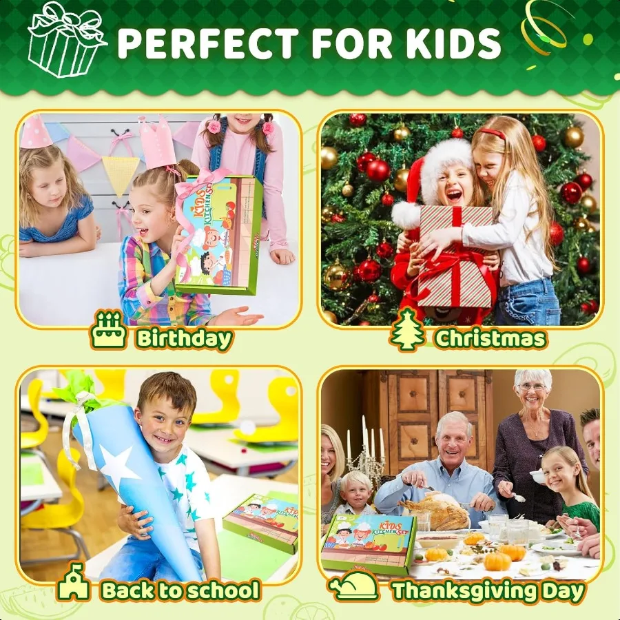 13 Pieces Montori Kitchen Toys for Toddlers Cooking Sets RealToddler Toys Set for Real Cooking with Plastic Safe Knives Crinkle