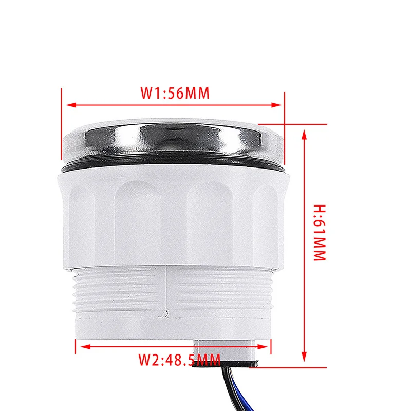 Woltomierz 52mm z czerwone podświetlenie alarmowym 8 ~ 16V napięcie dla benzyna Diesel samochód morskiego 12V 24V