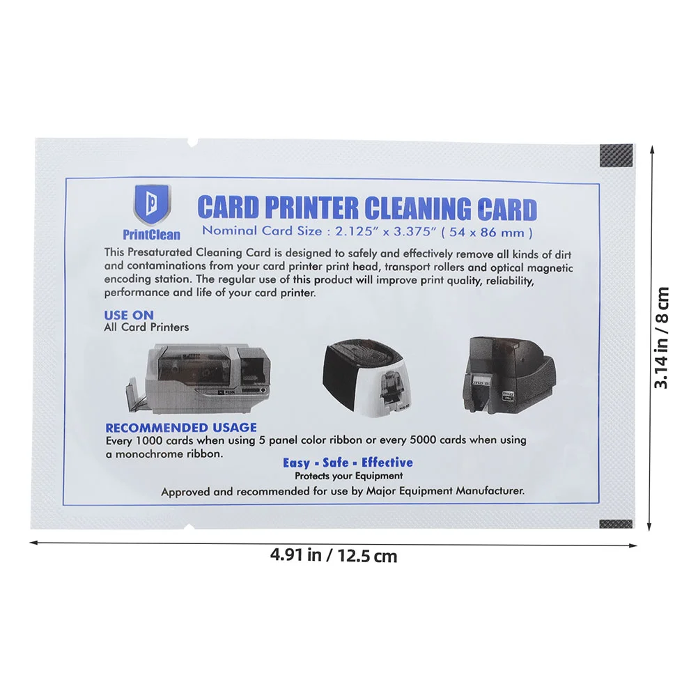 5 Pcs Cleaning Card Supply Reusable Cards Cleaners for Pos Terminal Cleanser Reader Pvc Credit Machine Dual Side