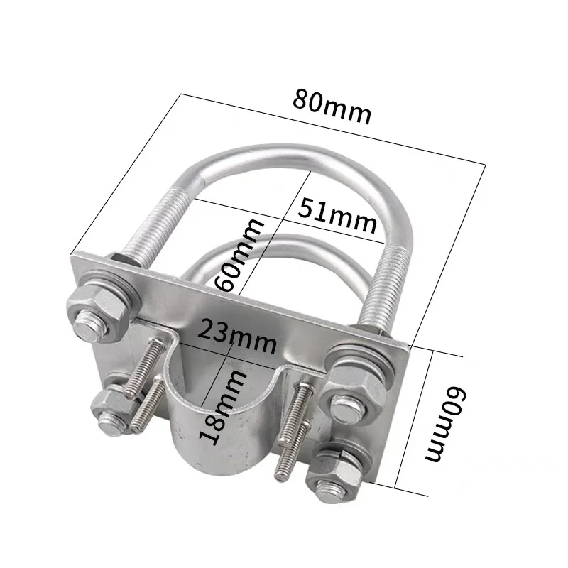 Omni Fiberglass Antenna  Mount U Bolts Installation Clamp Holding Pole Fixation U Brackets for Diameter 20mm 25mm 32mm