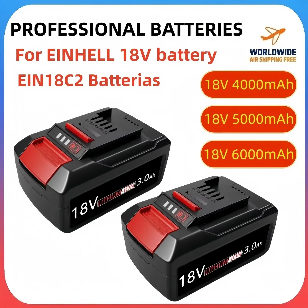 For EINHELL EIN18C2 6Ah 5Ah Replacement Battery Li-ion Batterias 18V Battery Power X-change PX-BAT4 Power Tools Factory direct
