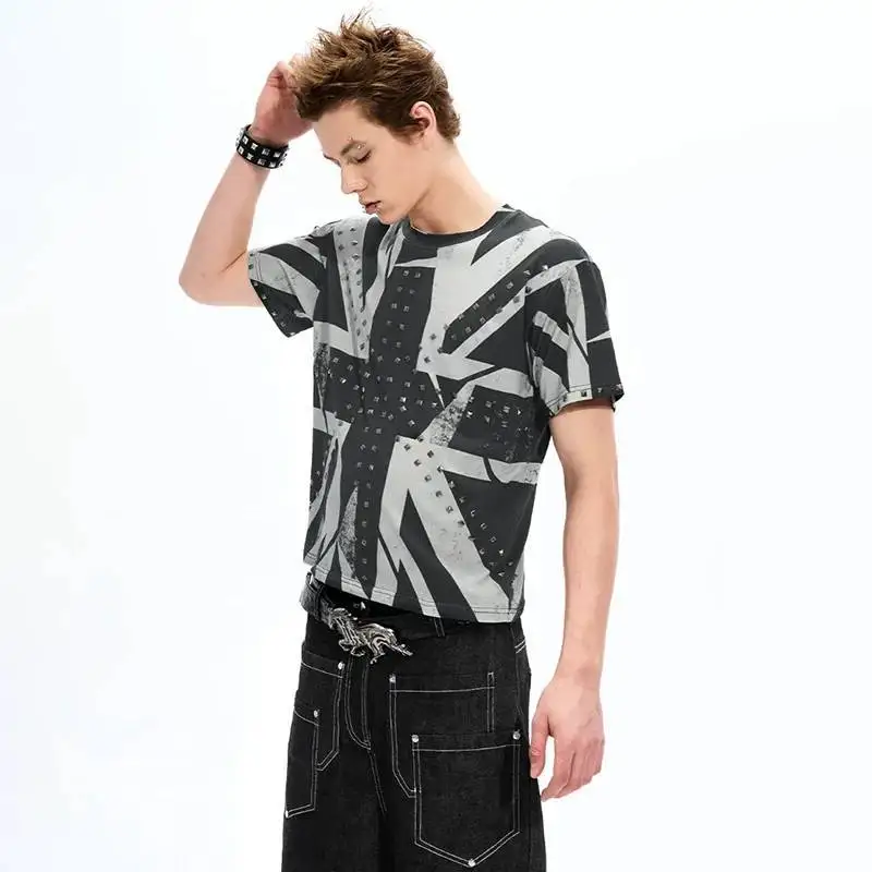 LUZHEN Quality New High 2026 Pure Cotton Short Summer Sleeve T-shirts Men's Fashion Handsome Niche Design Casual Clothes JY8514