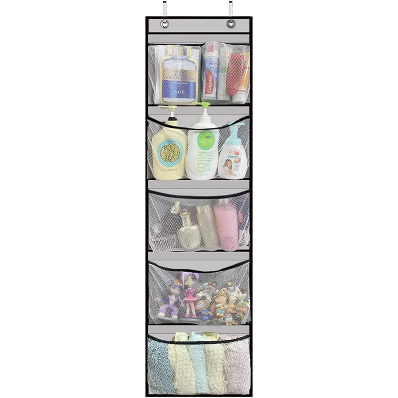 5/10 Grids Compartments Hanging Storage Bag Non Woven Closet Organiser Hanging Bag Towel Toiletries Door Closet Storage Bag