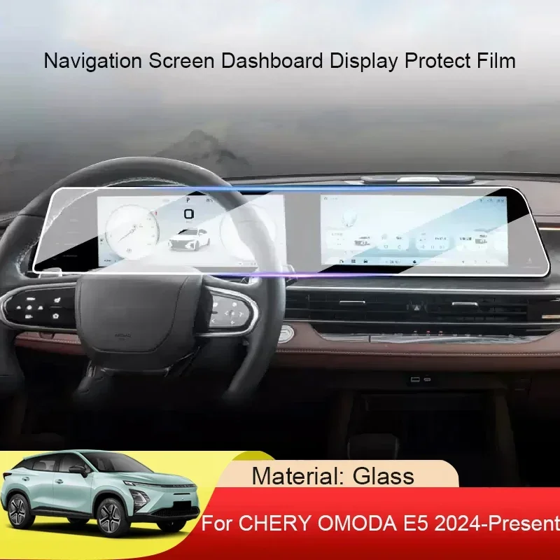 

For CHERY OMODA E5 2024-Present Car GPS Navigation Screen Protect Tempered Film Dashboard Display Nano Sticker Auto Accessory
