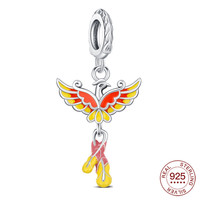 New Charms Hot Holiday Original Phoenix Pendant S925 Sterling Silver Bead Fit Bracelets Diy For Women Fine Jewelry Love Gift