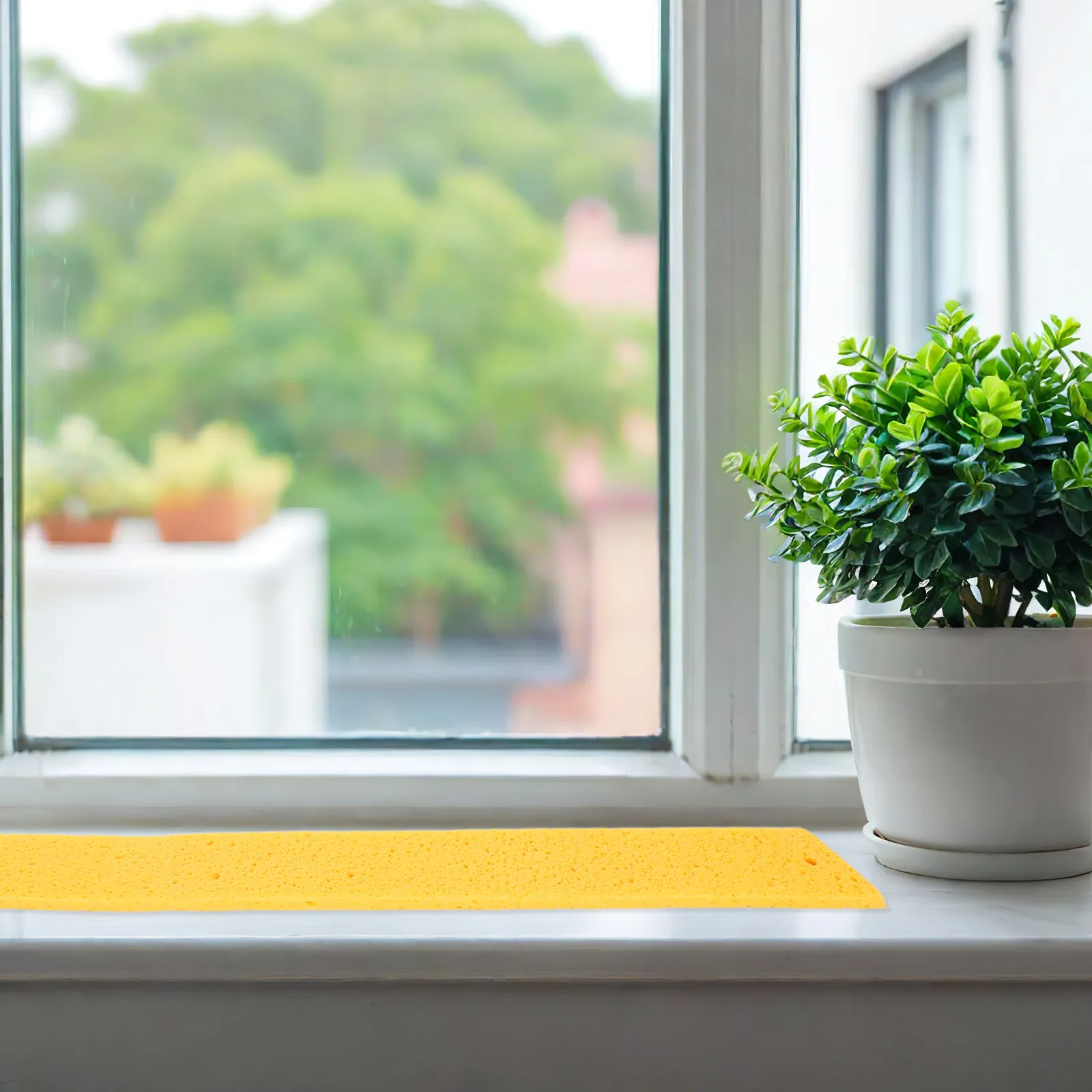 Window Condensation Absorber Wood Pulp Sponge Strip 15Mm Thick 3.28ft Cuttable Moisture Absorbing Strip Window Sill Protector