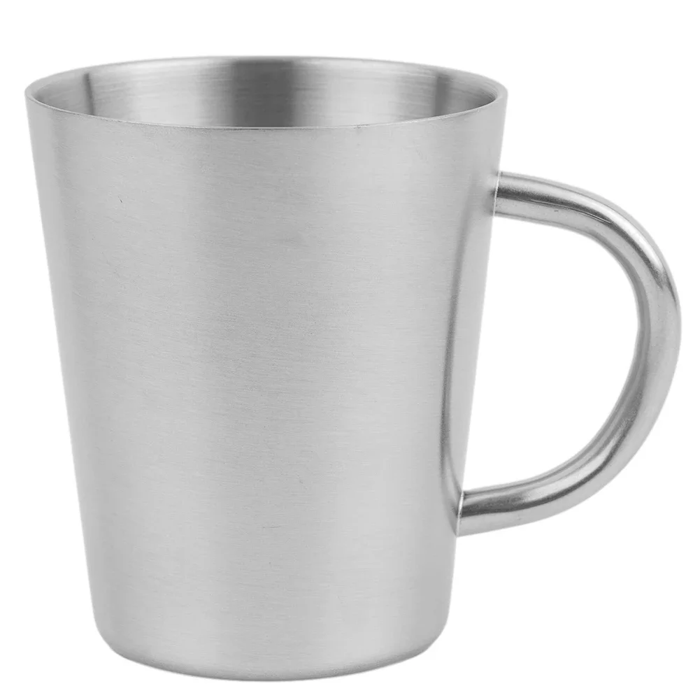 Elegant Stainless Steel Coffee Mug with Handle 300ML Capacity Double Layer Insulation for Optimal Temperature Retention
