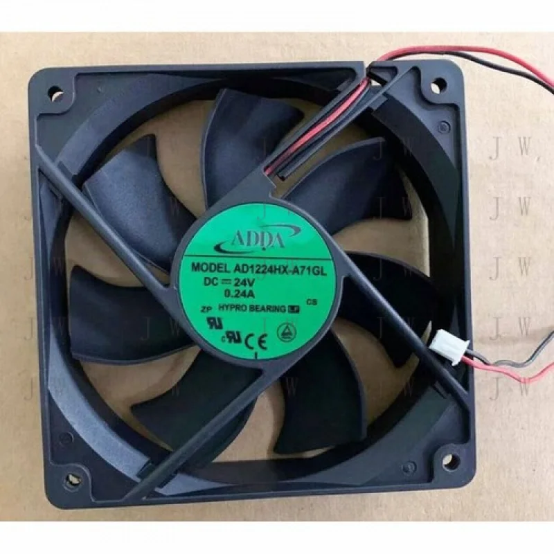 

DDZ for New ADDA AD1224HX-A71GL 24V 0.24A 2-Wire cooling fan # QW.
