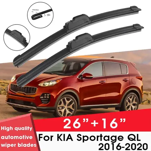 BEMOST KIA 스포티지 QL 2016-2020 전용 앞 유리 와이퍼 블레이드 26인치 + 16인치 고무 리필