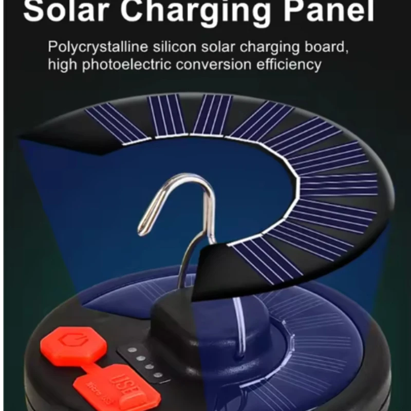 High Power Solar LED Camping Lantern Rechargeable Camping Lamp with Foldable light,Portable Tent Light for Outdoor Emergency