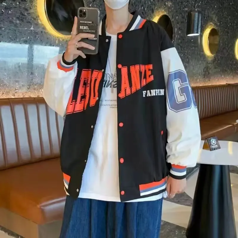 

Мужская осенне-зимняя рабочая одежда, приталенная куртка, повседневная универсальная весенне-осенняя крутая модная бейсбольная куртка из полиэфирной ткани