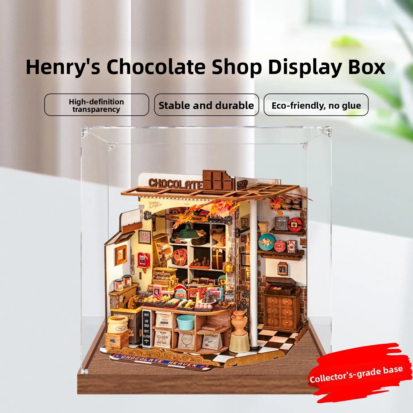 

Акриловая коробка для хранения ручной работы «сделай сам» для сборки игрушки Rolife Генри's op, подходит для детей от 4 лет