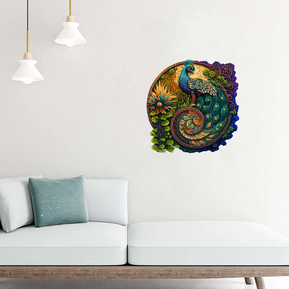 Puzzle in legno di pavone puzzle 3D personalizzato per bambini adulti regalo educativo gioco giocattolo per bambini