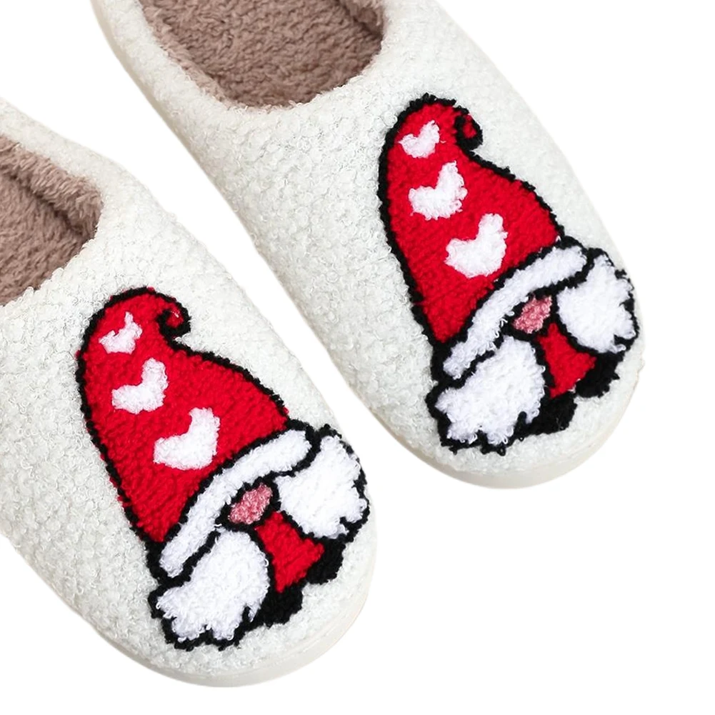 Pantoufles Gnome en peluche, pantoufles en fourrure Kawaii, pantoufles confortables et douces en nuage, pantoufles chaudes pour Couple, pour noël, saint-valentin