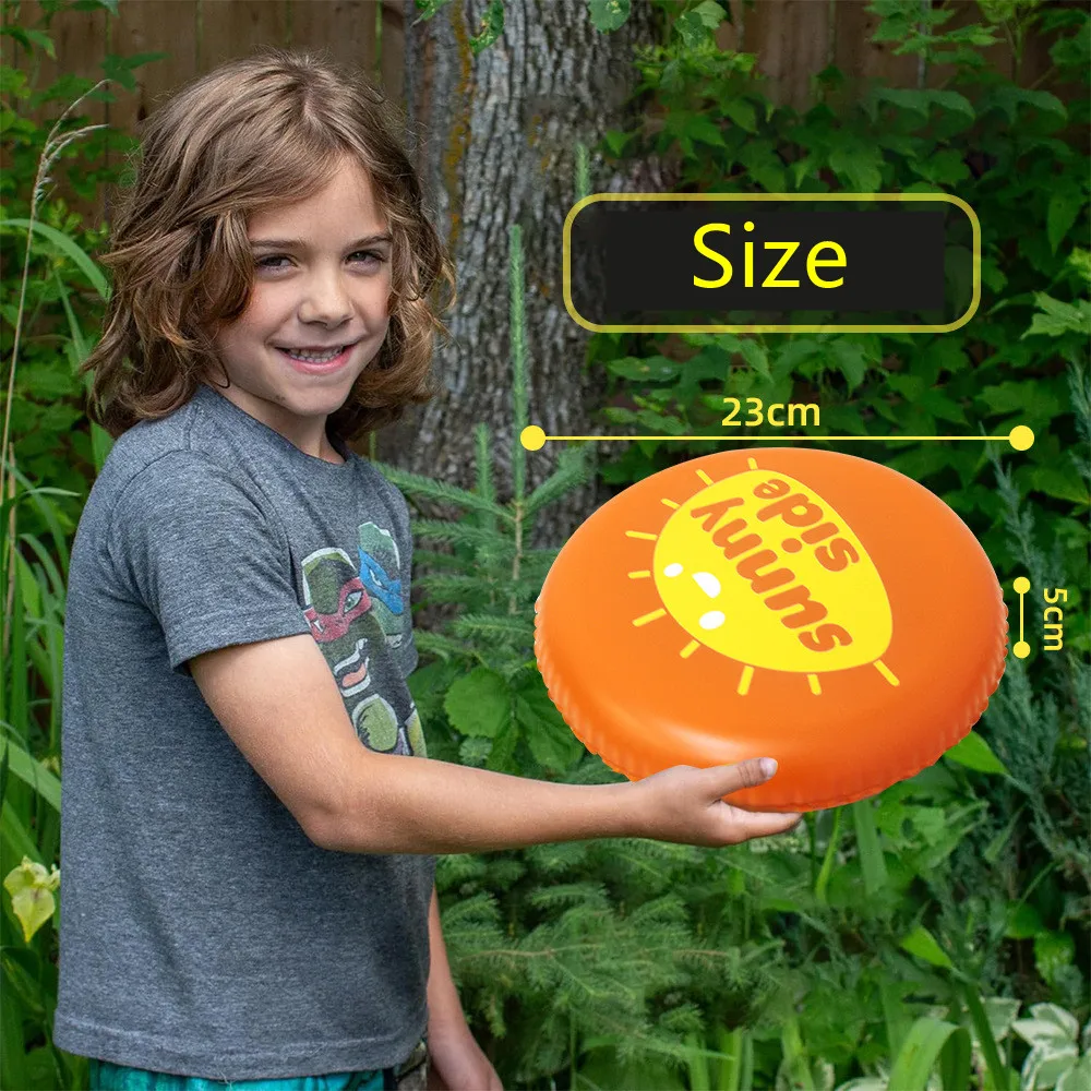 9''Big Soft PVC Boomerang Inflatable Toys Outdoor Games For Party Pool Beach Fun Sports UFO Throw and Catch Flying Disc Portable