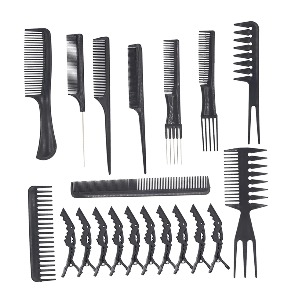 

Wide Tooth Comb for Curly Hair Men Styling Black Plastic Combs Durable Smooth Professional Home Use Hair Tools