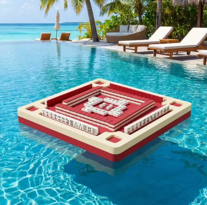 Antnovelty Floating Mahjong Table Portable Waterproof EVA Foam Pool Game Table for Swimming, Yachting, Spas, Summer Parties