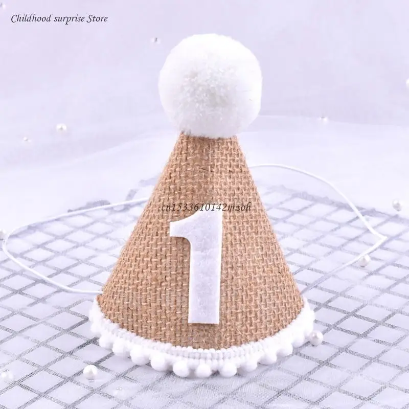 

0-3Y Baby Party Hat Birthday Hat Pointed Hats for Little Babies Pet Hat Dropship