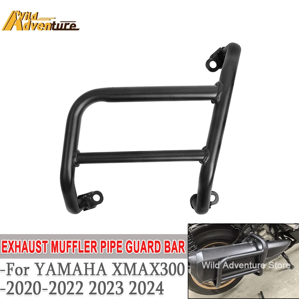 

Motorcycle Accessories Exhaust Muffler Pipe Guard Crash Bar For YAMAHA XMAX300 XMAX 300 2020-24 Bumper Stunt Cage Protector Bars