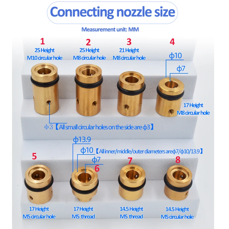 For JUKI SMT 505 nozzle connector long rod 502 503 black reflector 504 copper sleeve seat 0607 nozzle Pick & Place machine  tool