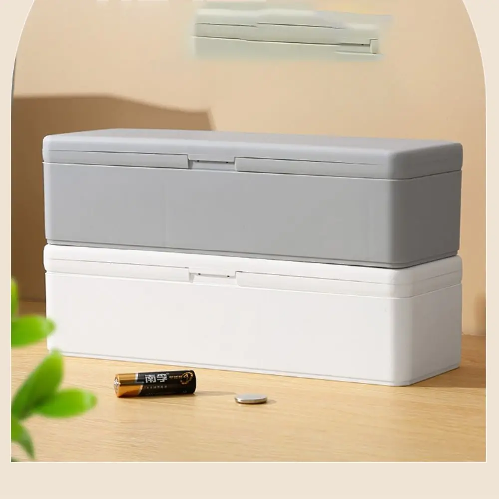 High Quality PP Battery Organizer Fall Prevention Wear-resistant Battery Storage Box Large Capacity Durable Data Cable Case